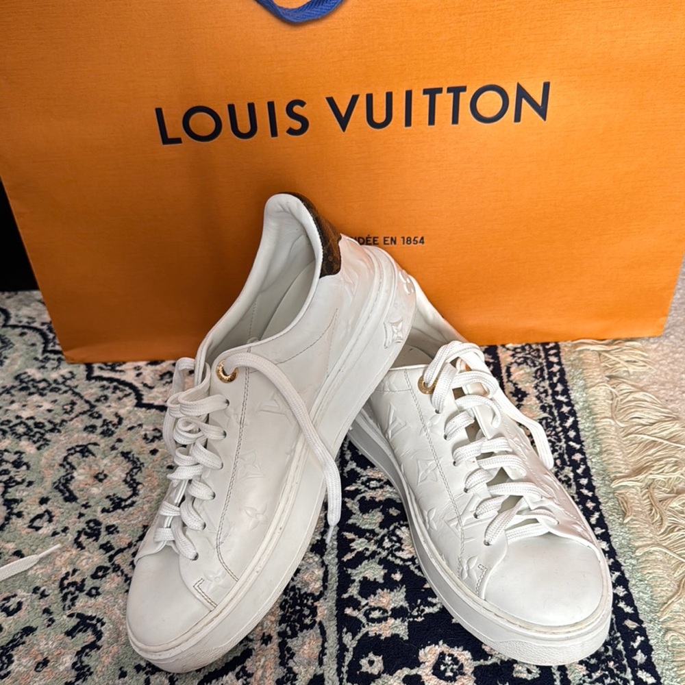 Louis Vuitton White Sneakers Sleek Minimalist Design